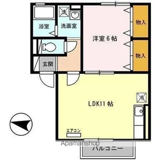 オルメウィット【2階】の間取り