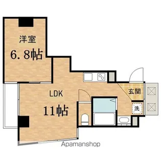 ヴィラ聖蹟【102号室】の間取り