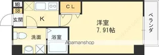 ウインズコート西梅田Ⅱ【7階】の間取り