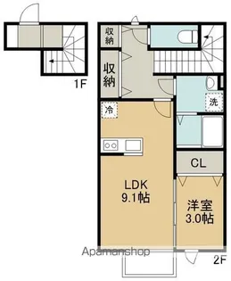 シャンテ二軒茶屋【2階】の間取り