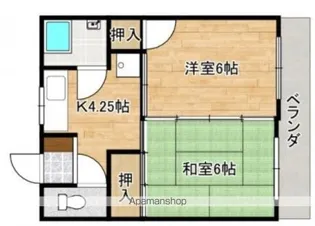 嵯峨野ハイツ【303号室】の間取り
