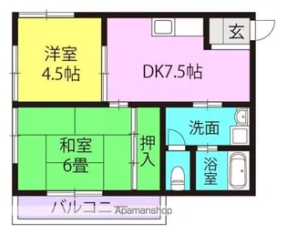 西桜木ハイツ【201号室】の間取り