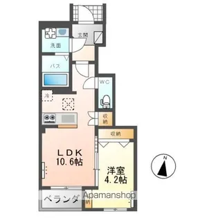 仮)ひたちなか市馬渡字西谷津アパート【1階】の間取り