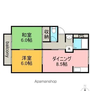 ニューシティ寛【201号室】の間取り