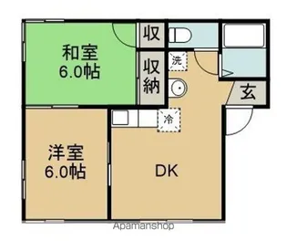メゾン・ド・やまN【1階】の間取り