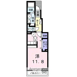 ノアールアルコンジュ【1階】の間取り
