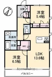ボナールコート伴東【1階】の間取り
