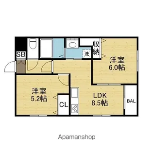 リースターハイツ【4階】の間取り
