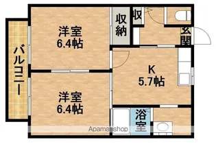 ベルドミールB【1階】の間取り