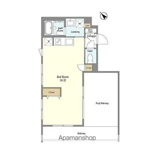 ASTILE西新宿Ⅱ【4階】の間取り