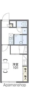 レオパレス新さっぽろⅢ【208号室】の間取り