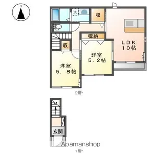 サニーガーデン【2階】の間取り
