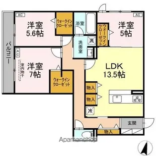 DIOSPERSIMMON長泉 II棟【2階】の間取り
