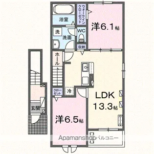 BRIX宮城亘理【2階】の間取り