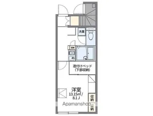 レオパレス三咲【1階】の間取り
