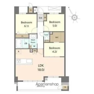 S-RESIDENCE愛宕SOUTH【4階】の間取り