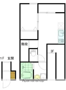 レユシール温品【202号室号室】の間取り