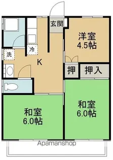 コーポ桑原【201号室】の間取り