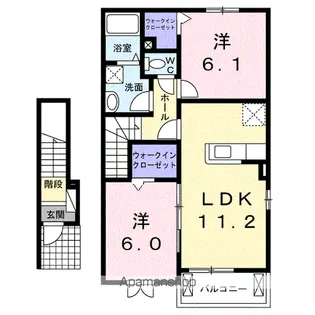 ルーベル宇多津東 Ⅰ【2階】の間取り