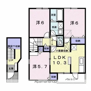 セゾン・グラシューⅠ【2階】の間取り