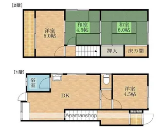 大阪府貝塚市津田南町【一戸建】の間取り