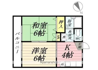 コーポラス石井【203号室】の間取り
