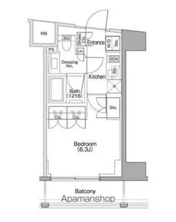 ザ・パークハビオSOHO代々木公園【3階】の間取り