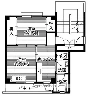 ビレッジハウス仁左平2号棟【505号室】の間取り