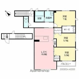ノワール博多駅南【2階】の間取り