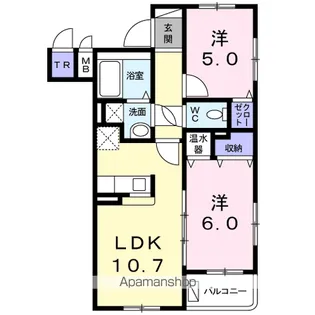 グランドコモンズⅡ【1階】の間取り