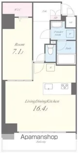 VOLGA BLDG アドグリシーヌ竜泉【4階】の間取り