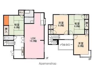 香川県高松市香川町大野【一戸建】の間取り