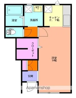 PRIMUS W【102号室】の間取り