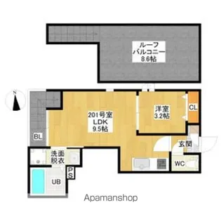 GRANDTIC志賀本通南【2階】の間取り