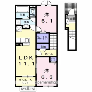 メゾンボヌール【2階】の間取り