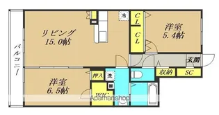 サクセス東櫛原【3階】の間取り