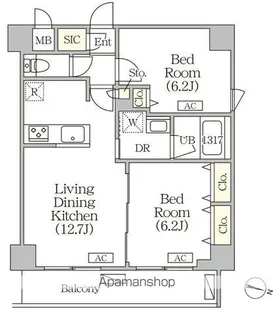 ORSUS志村坂上【4階】の間取り
