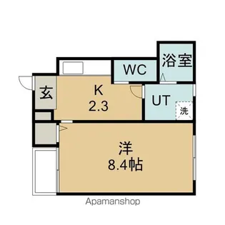 サンライズ宮町【1階】の間取り
