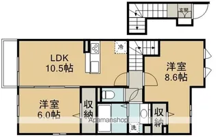 ラ・グラシューズ A【2階】の間取り