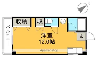 1Rの間取り画像