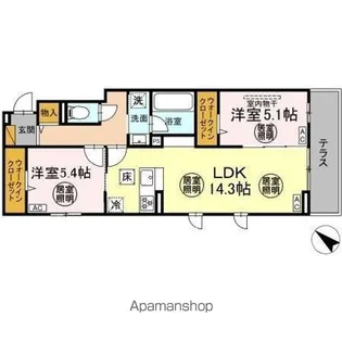 レジデンスヒルトップX XI XI【1階】の間取り