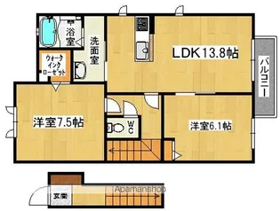 シャーメゾン幸B棟【2階】の間取り