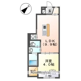 JIN2ND【103号室】の間取り