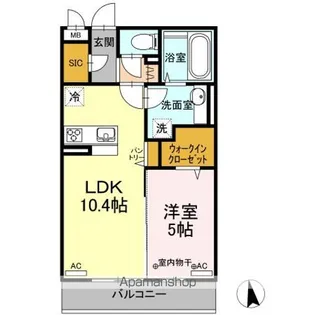 Dーroomあすと長町Ⅲ【3階】の間取り
