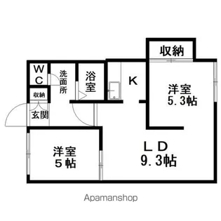 タミヤハイツ【1階】の間取り