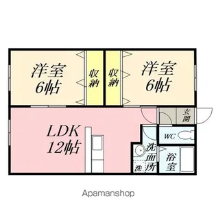 オーエフジイ1号館【102号室】の間取り