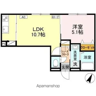ブリエ・アサヒ【2階】の間取り