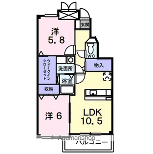 イーストガーデン【2階】の間取り
