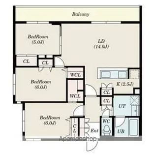 S-RESIDENCE神宮前【3階】の間取り