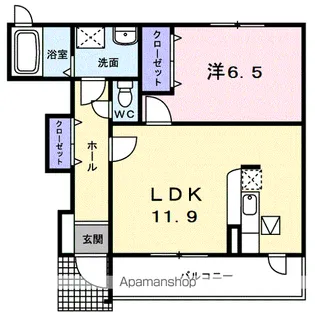 メイプルコート大崎【1階】の間取り